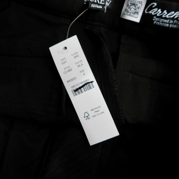 NWT!! J. CREW Cropped Natalia Pants Four-Season Stretch Trousers Black Size 4 - Picture 14 of 16